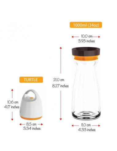 FOSA O2Go Combo set, Vacuum unit plus glass jug 34oz and pouch bag (out of stock)