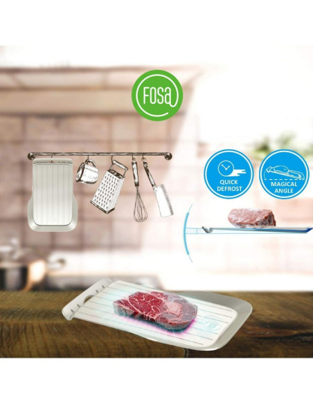 FOSA Fast Defrosting Tray for Frozen Food Defrost Meat/Frozen Food Quickly without Electricity, Microwave and Hot Water DP10002