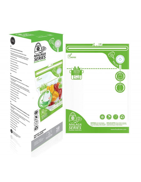 FOSA Reusable Vacuum Food Storage Bags Sous Vide Bag 3 Sizes, L size 10”x14” (10pcs/pack) VB10103