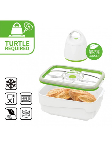 FOSA extra large 4L bread box container - compatible with TURTLE vacuum pump FB20002
