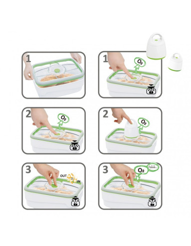 FOSA extra large 4L bread box container - compatible with TURTLE vacuum pump FB20002